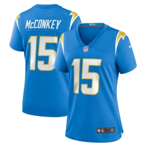 Amazing Ladd McConkey Los Angeles Chargers Nike Women's Game Jersey - Powder Blue